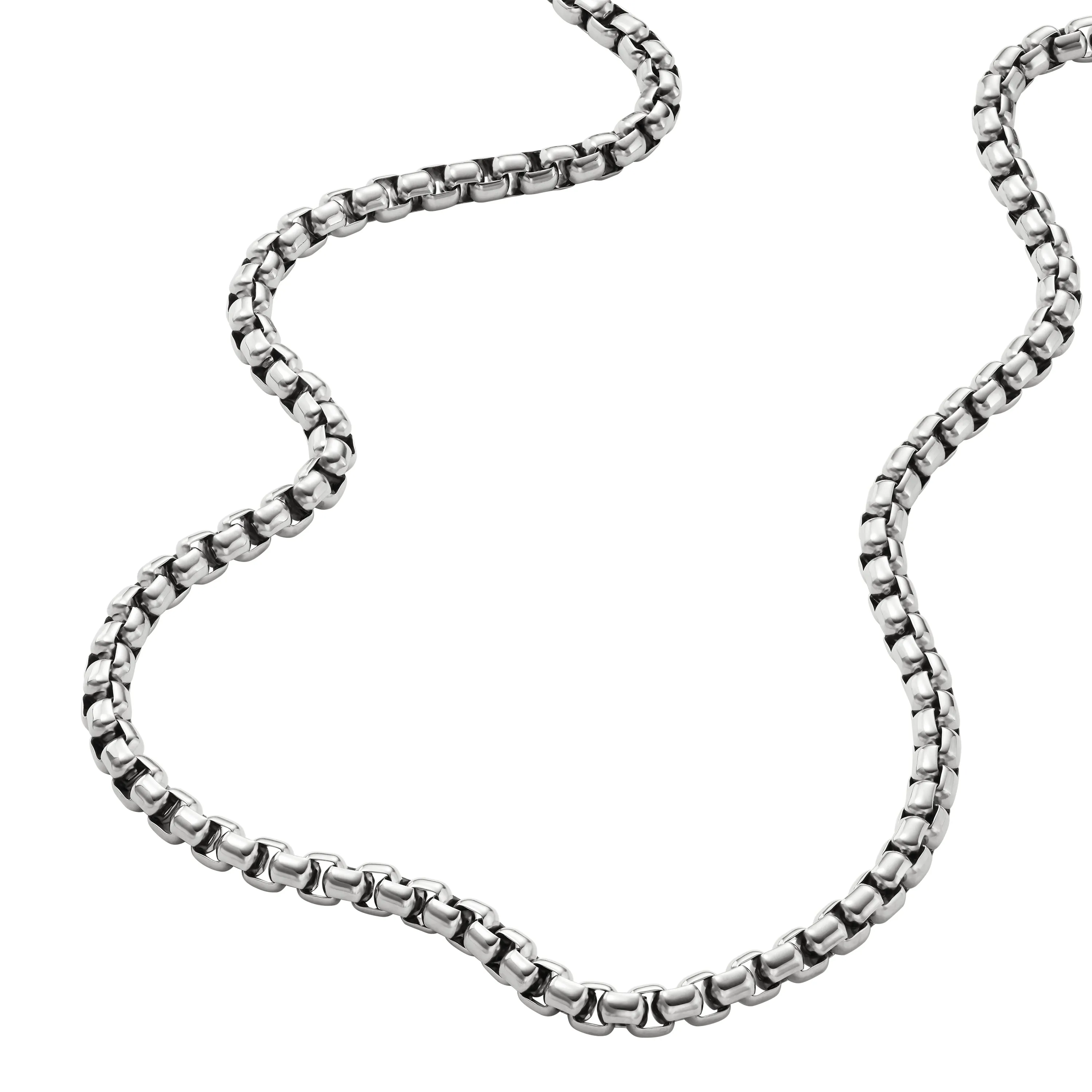 All Stacked Up Stainless Steel Chain Necklace