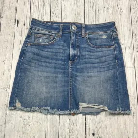 American eagle blue distressed denim skirt - Hers S/6