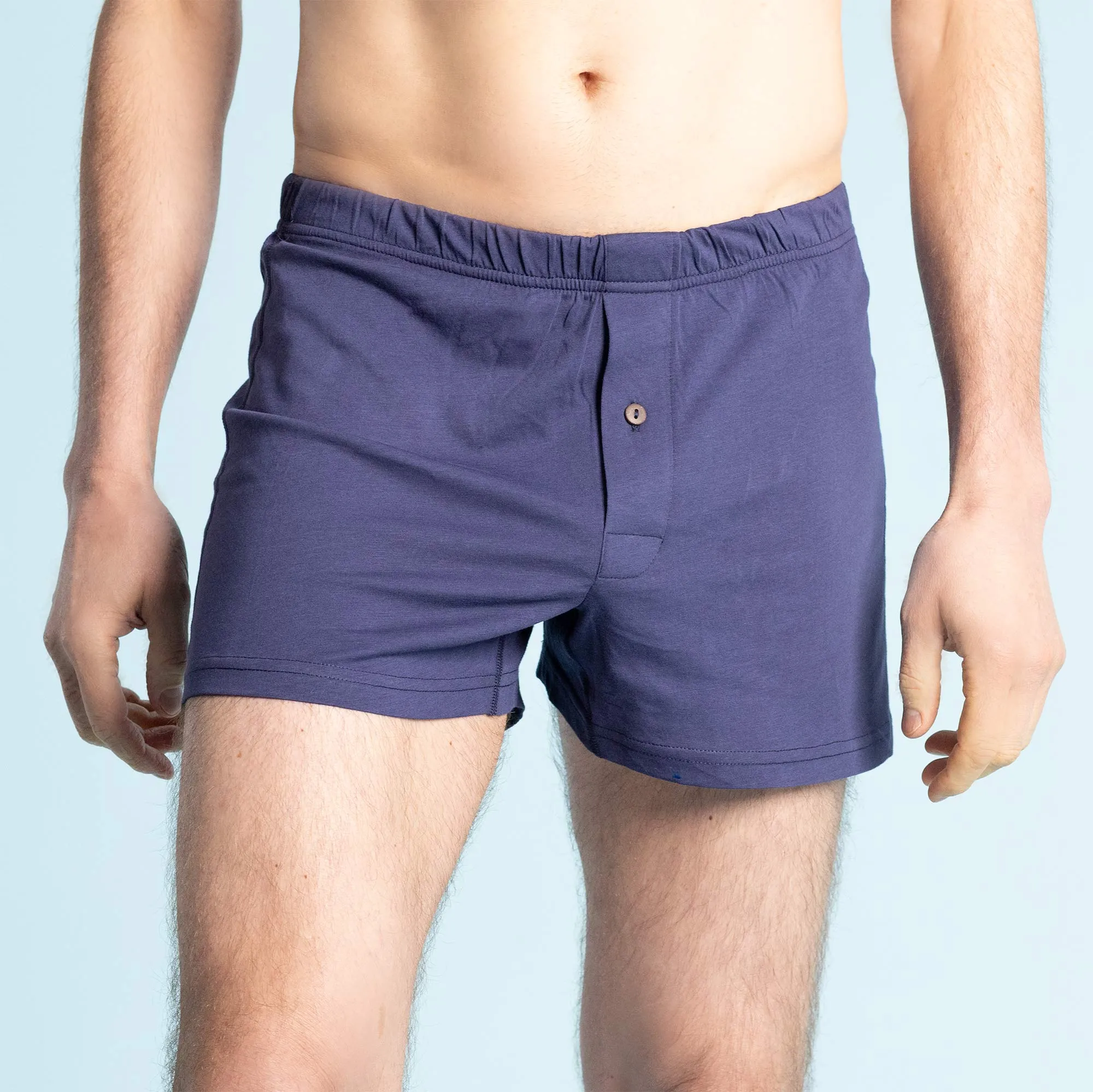 ASHTON 100% Organic Prima Cotton Boxers (Plastic-Free Nut Button)