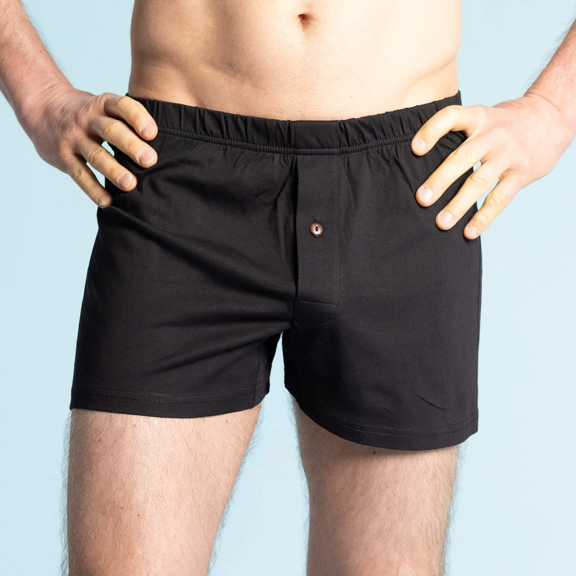 ASHTON 100% Organic Prima Cotton Boxers (Plastic-Free Nut Button)