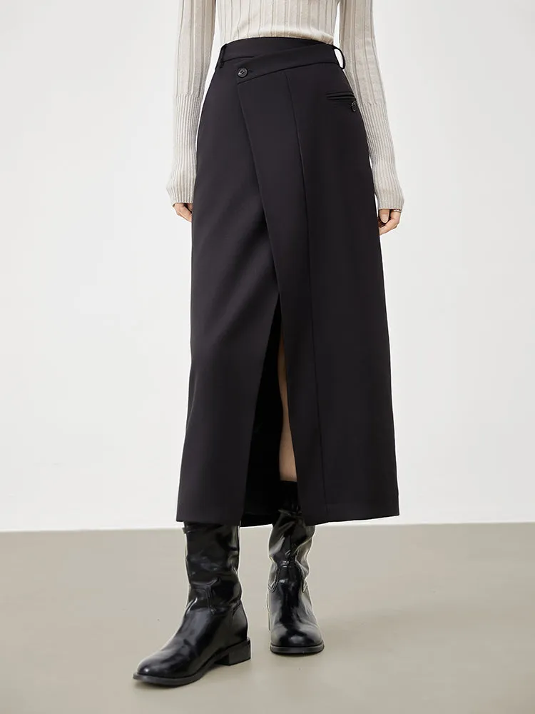 Asymmetric Layer Graceful Wrap Maxi Skirt