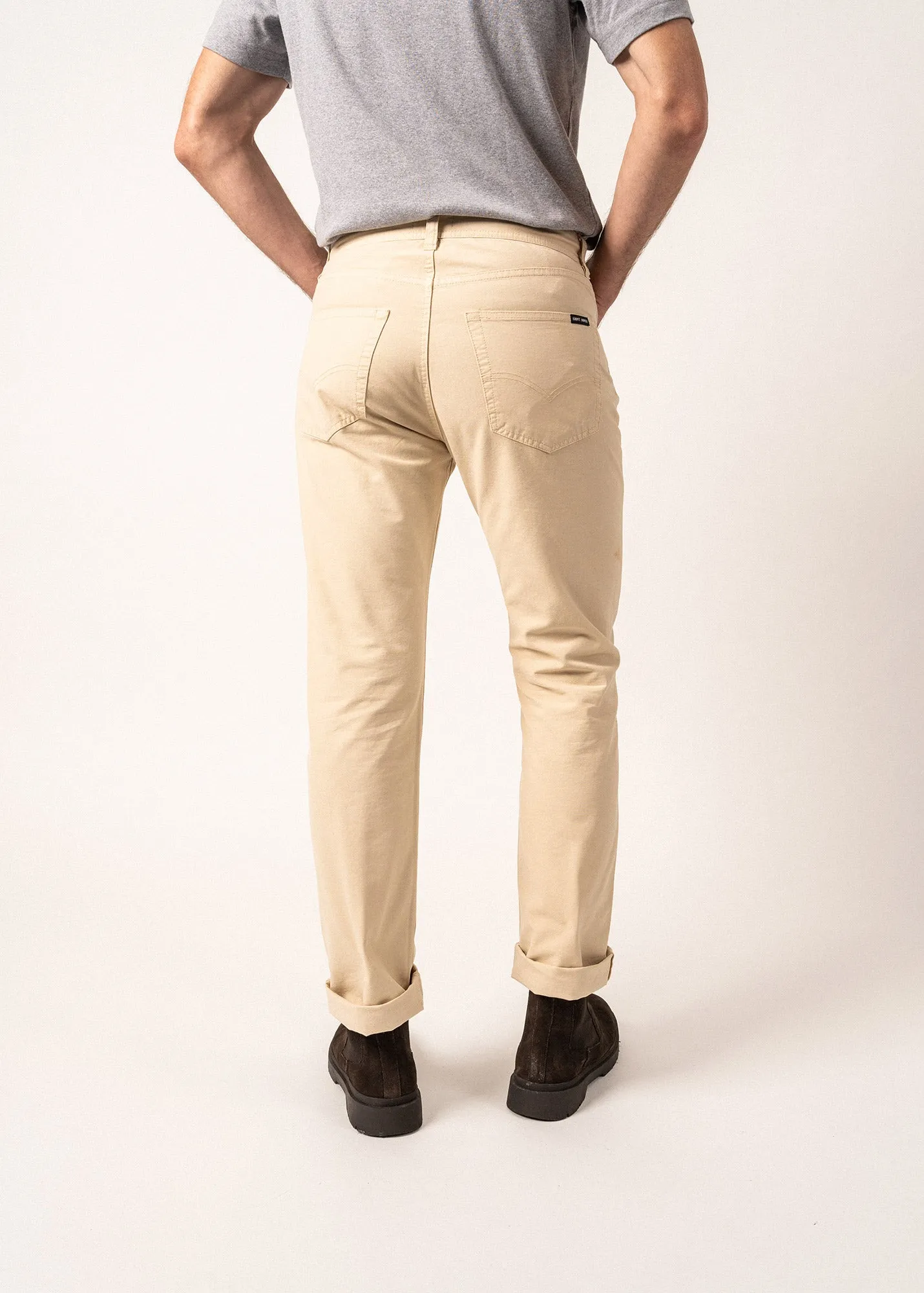 Augustin Straight-leg Trousers - in cotton twill (PLAGE)