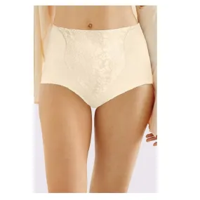 Bali Women's Lace Panel Shaping Brief 2-Pack, Porcelain, XL