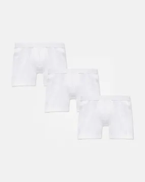 Basics Boxers White Pack X3