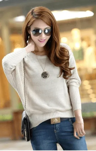 BATWING SLEEVES PULLOVER