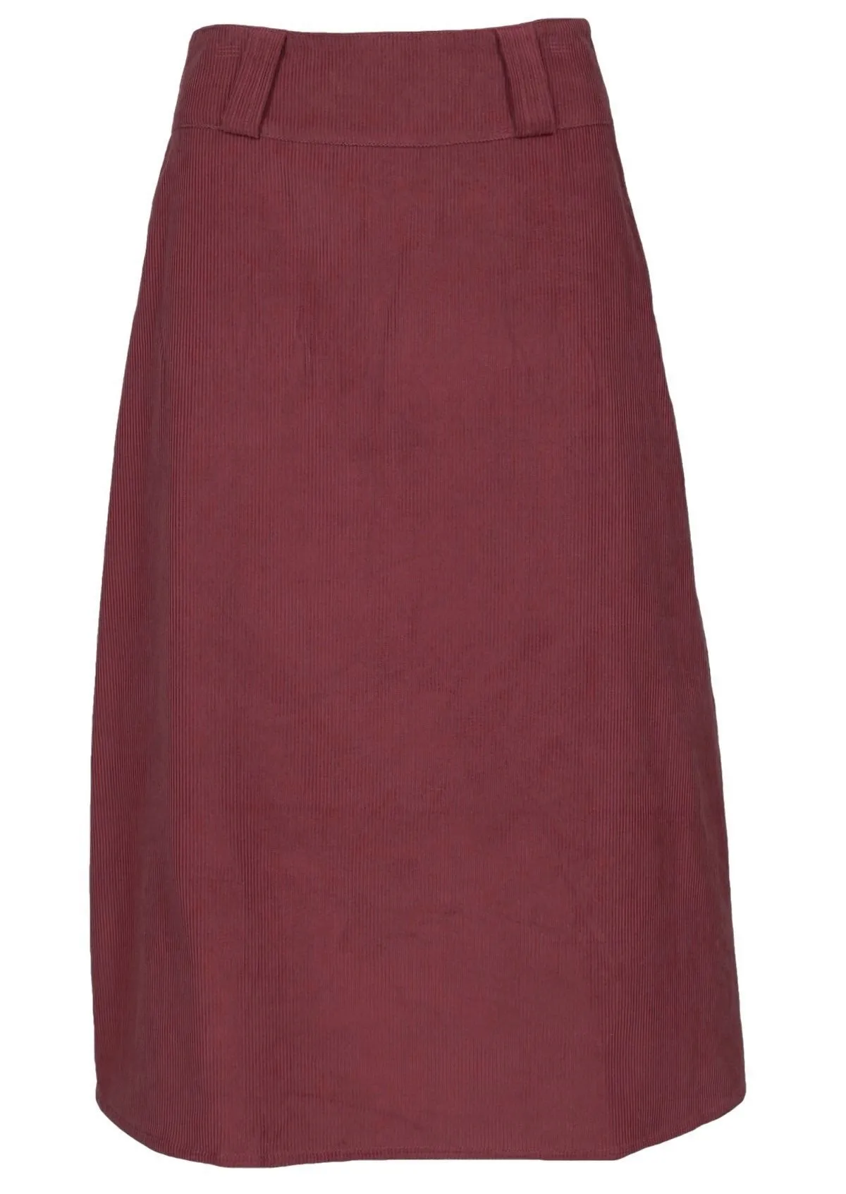 Belt Loop Corduroy Skirt Zinfandel