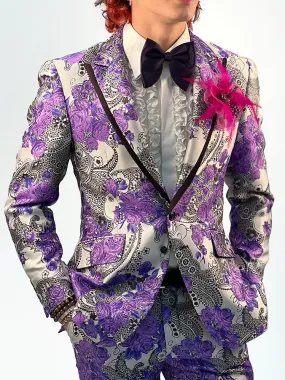 Best Prom Suit, Purple Floral Suit