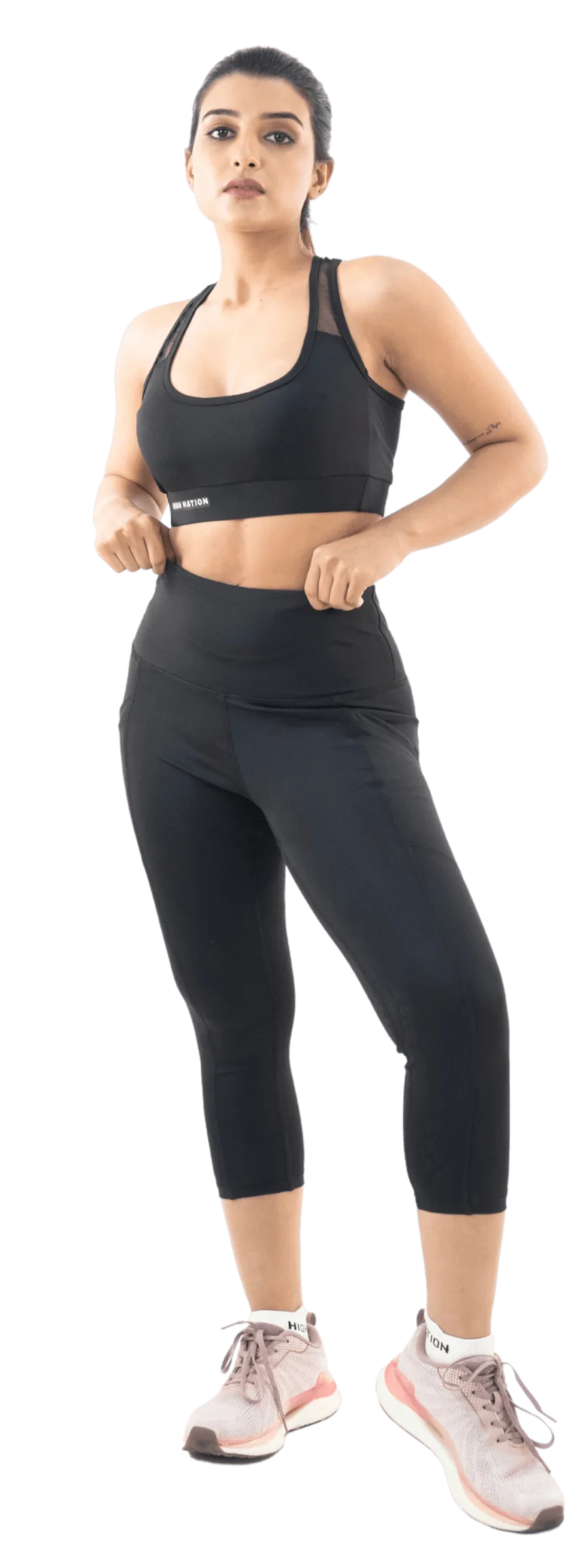 Black High Waist Capri Pant