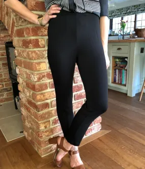 Black Straight Leg Ponte Trousers