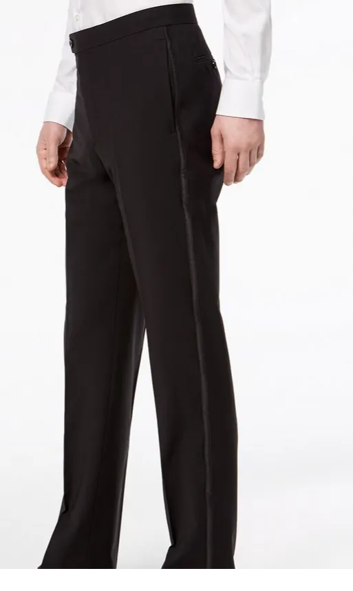 Calvin Klein Slim X-fit Infinite Stretch Tuxedo Pant, Black