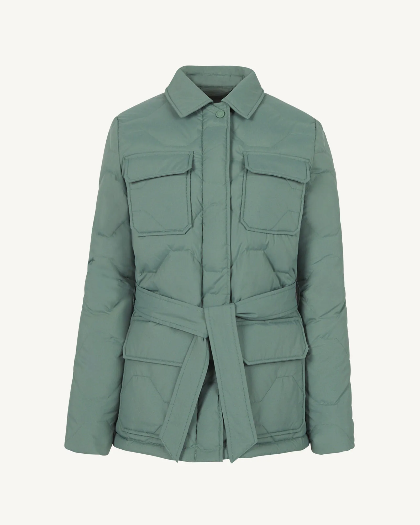 Carmen Ultralight winter safari jacket Celadon green