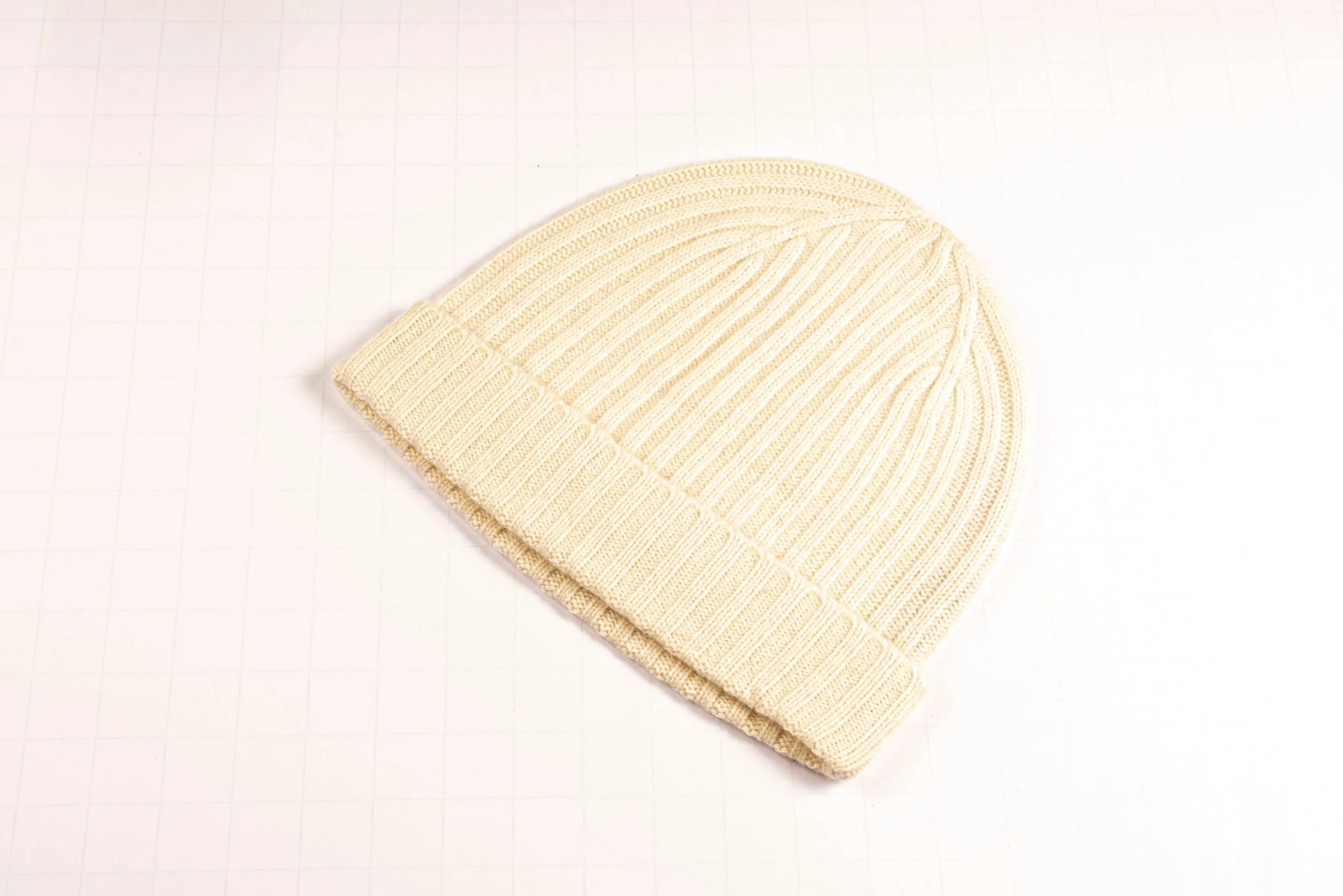 Cashmere Ribbed Beanie Cap