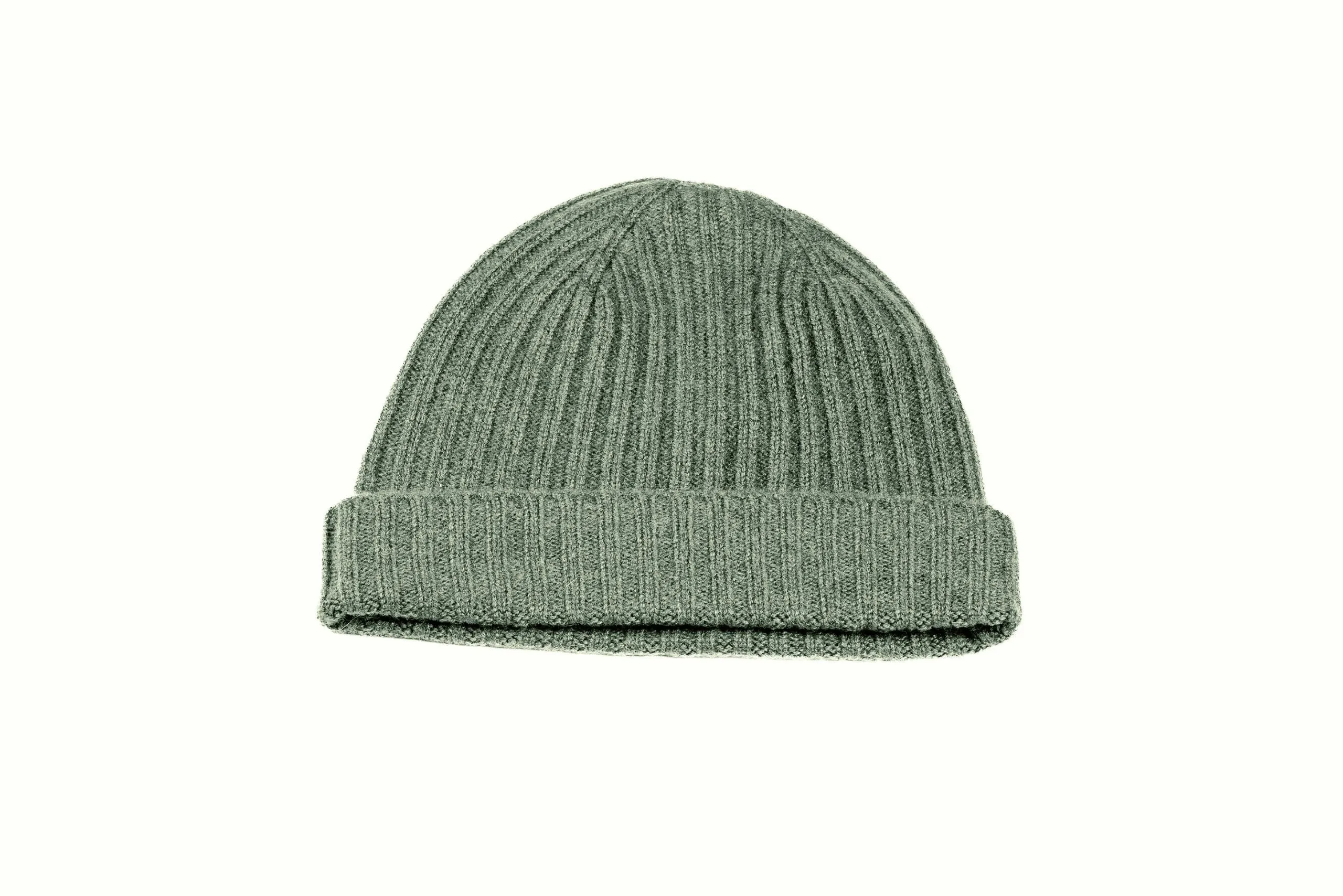 Cashmere Ribbed Beanie Cap