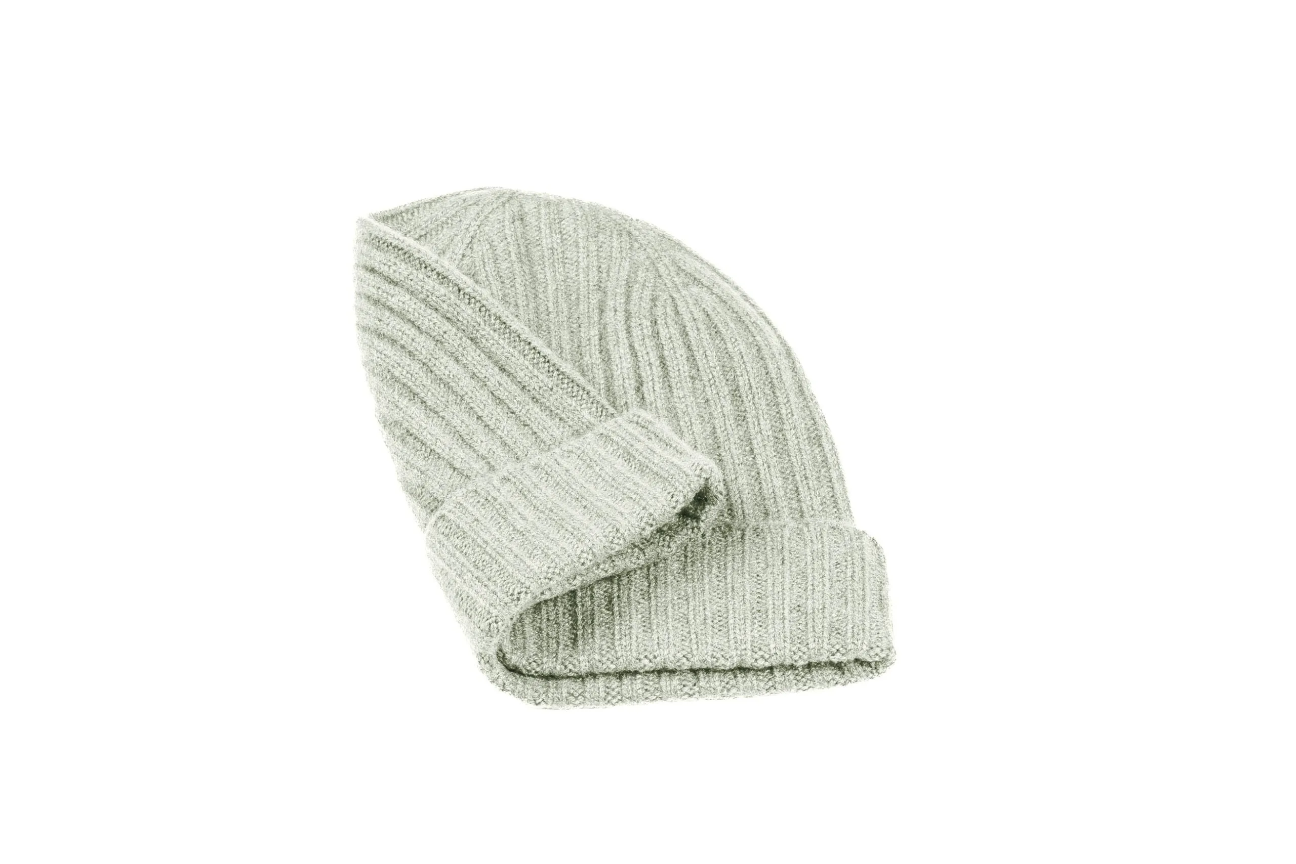 Cashmere Ribbed Beanie Cap