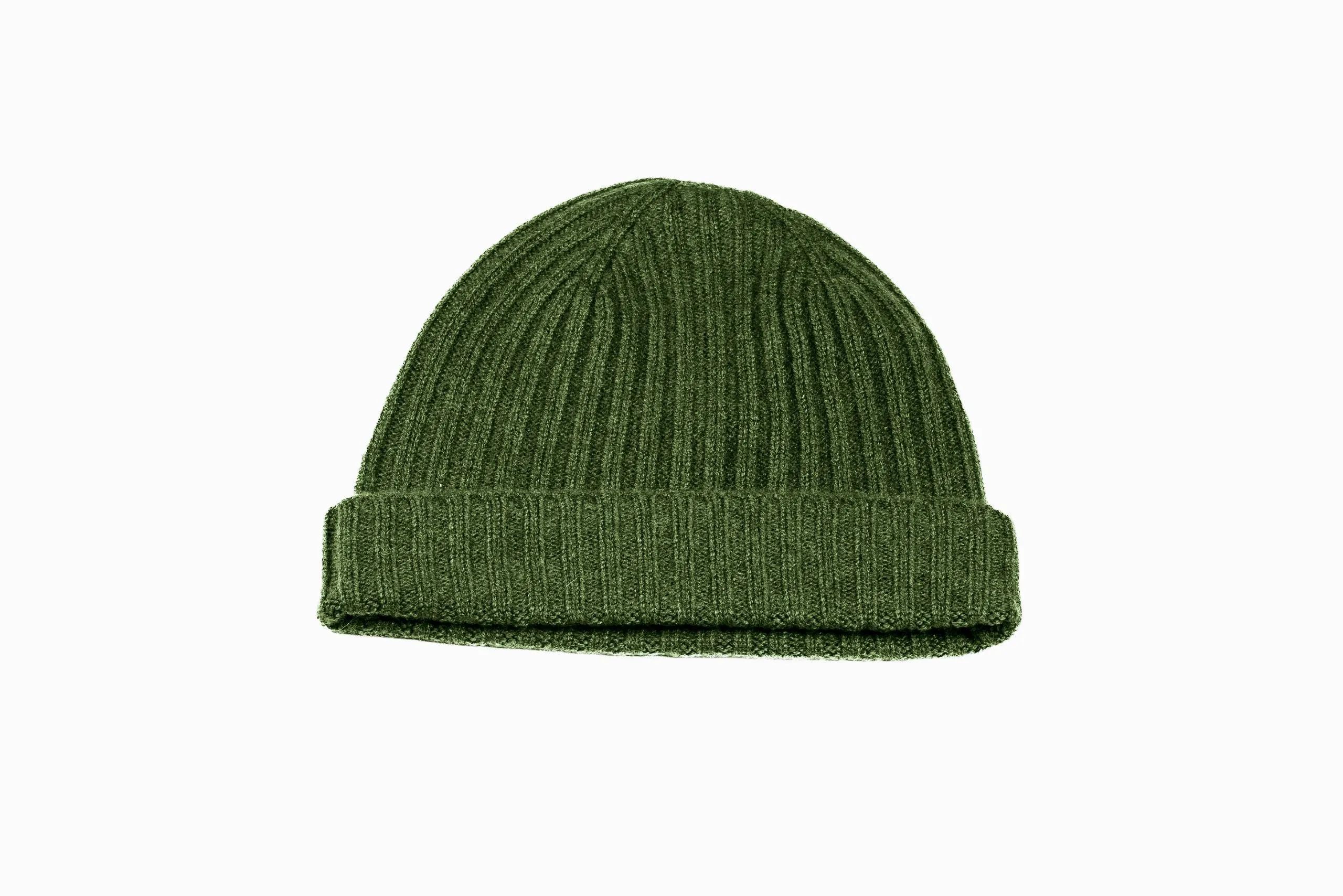 Cashmere Ribbed Beanie Cap