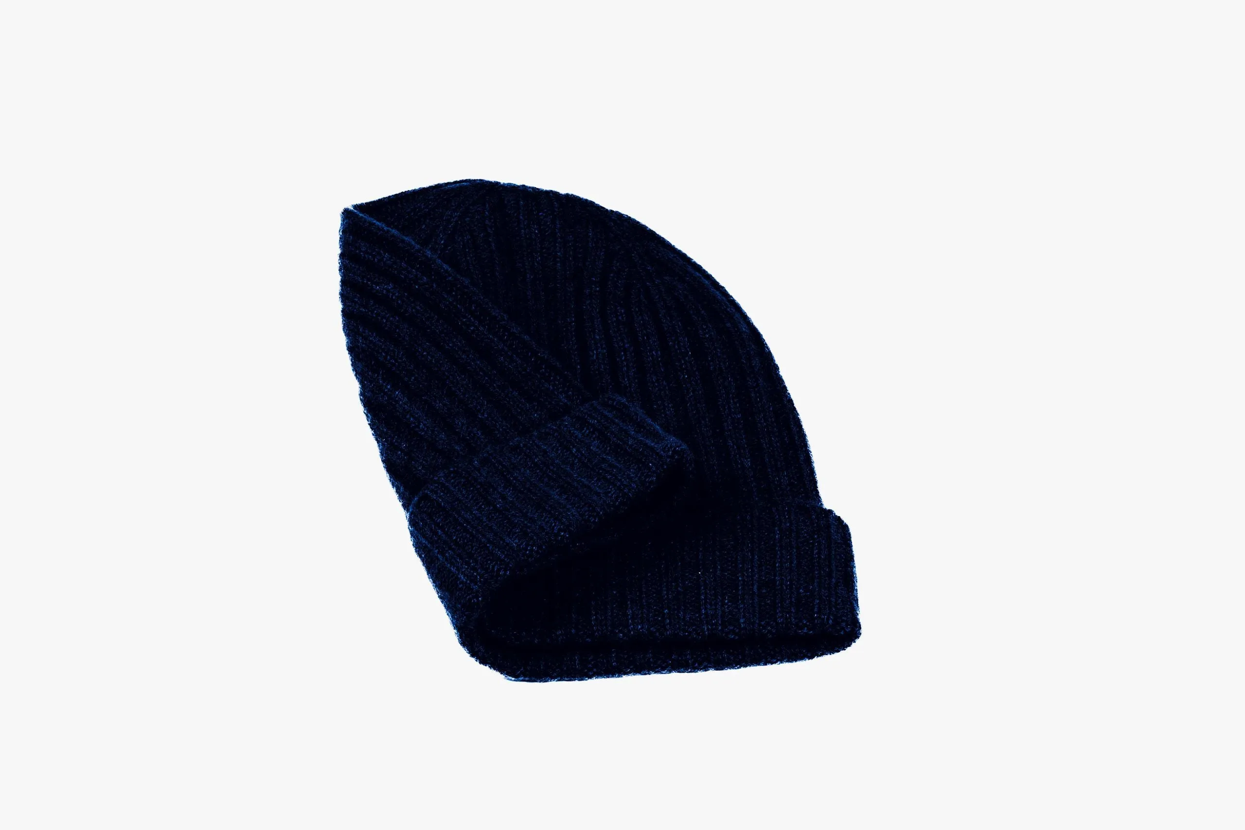 Cashmere Ribbed Beanie Cap