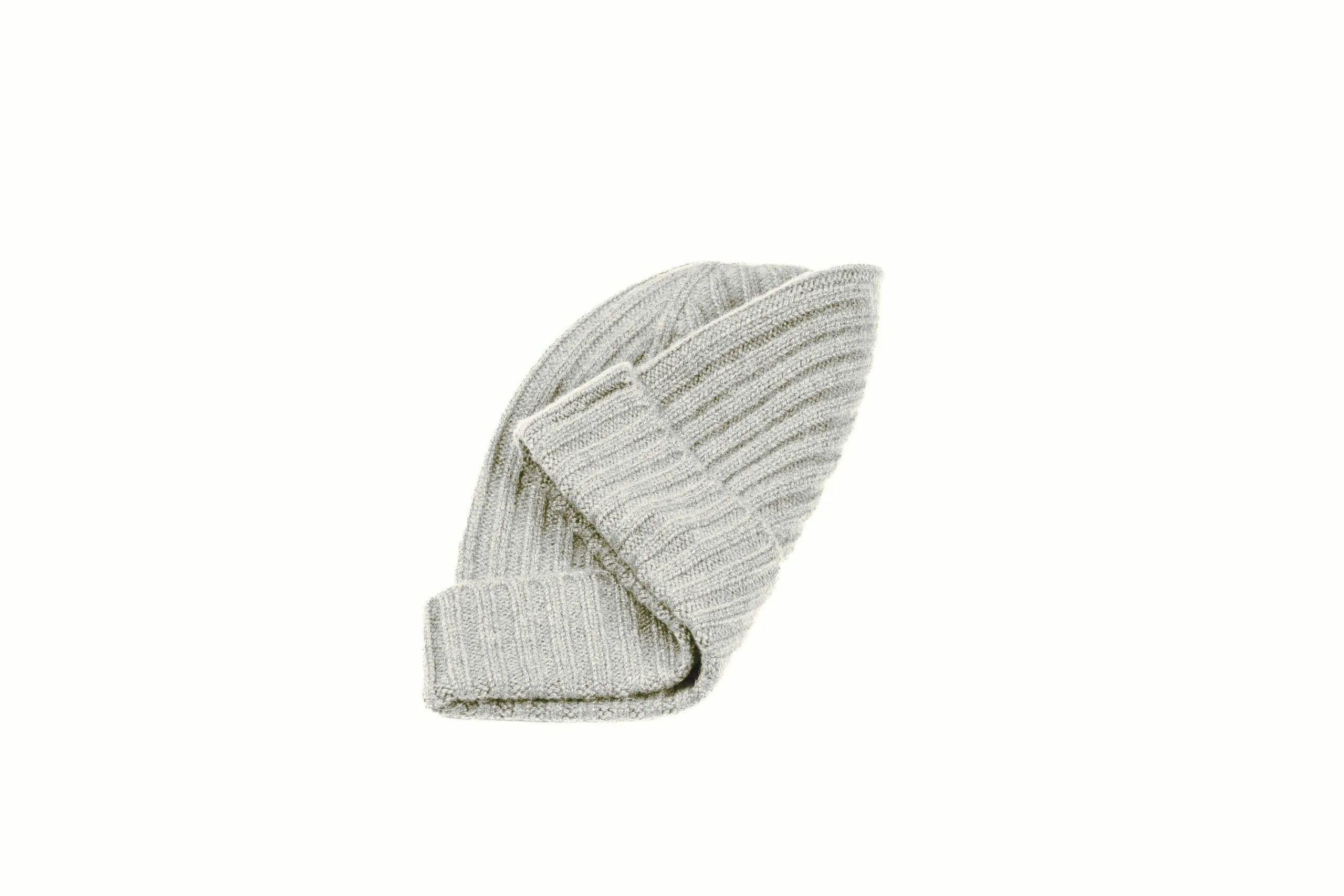 Cashmere Ribbed Beanie Cap