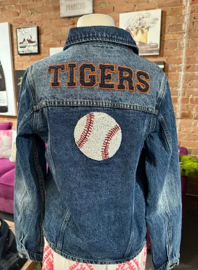 CUSTOM BEADED DENIM JACKET