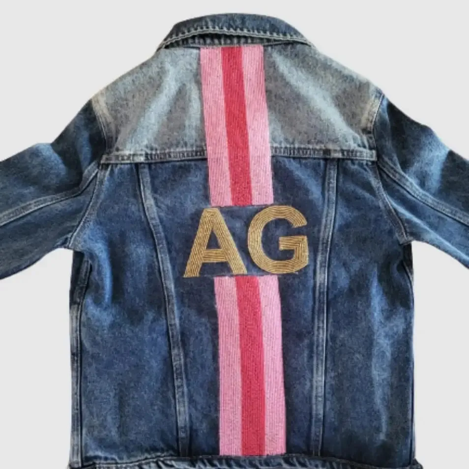 CUSTOM BEADED DENIM JACKET