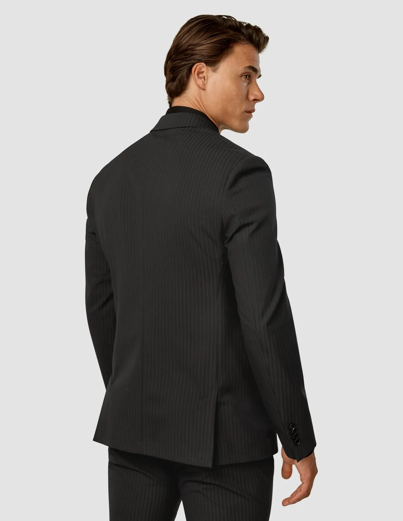 Essential Blazer Regular Asphalt Pinstripe