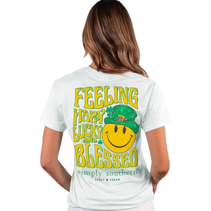 'Happy, Lucky, & Blessed' Short Sleeve Tee by Simply Southern