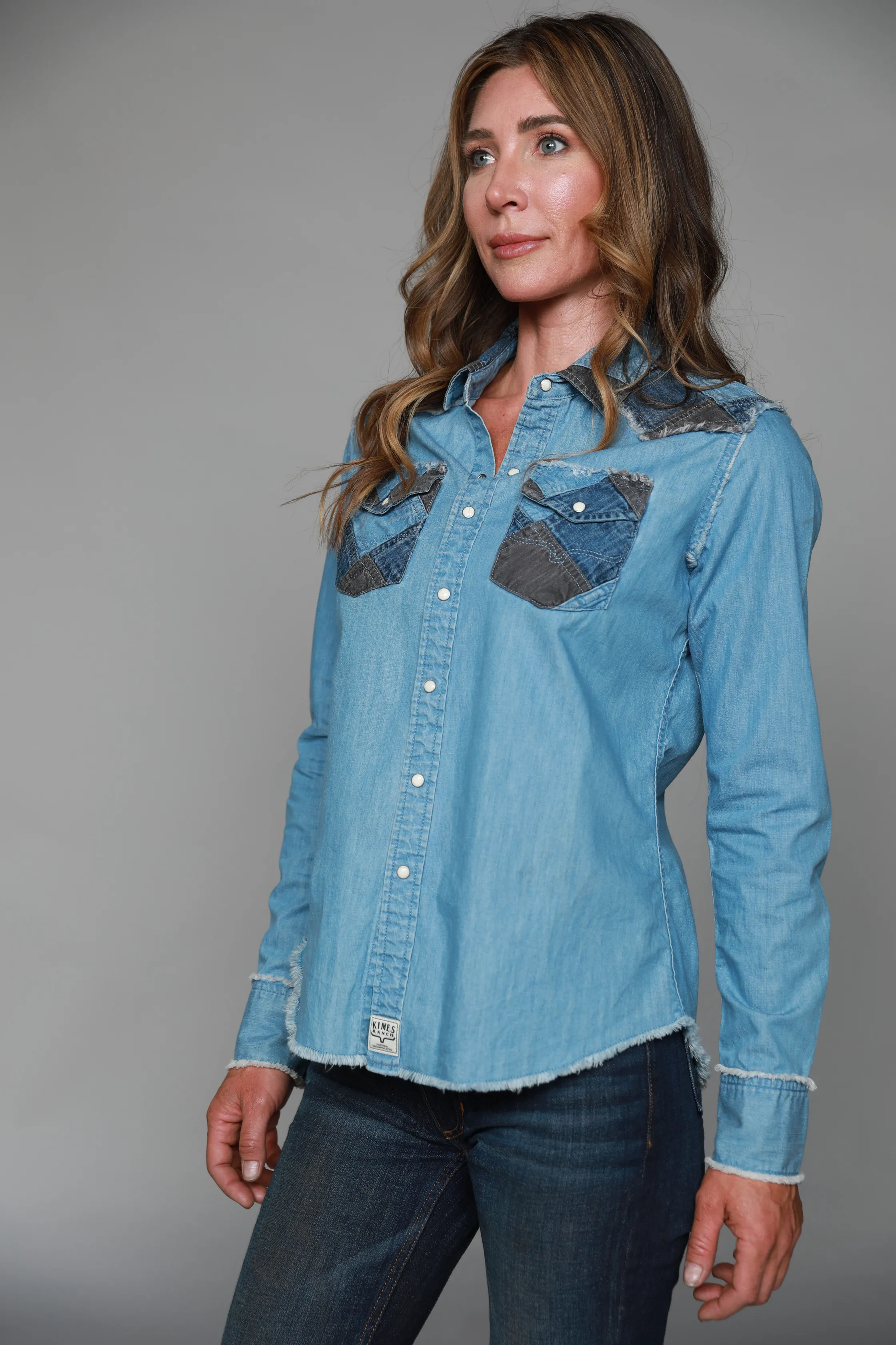 Kc Patched Denim Top