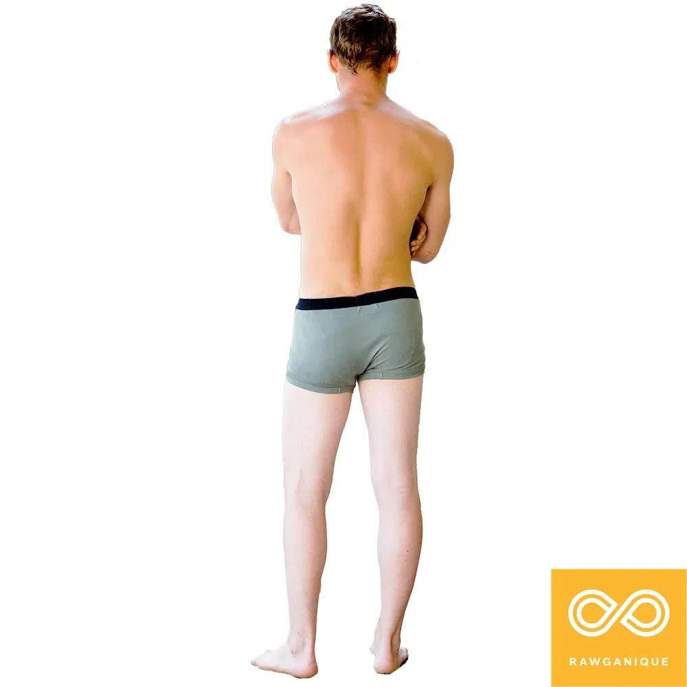 Low-Rise 100% Organic Cotton Sports Boxer Briefs (Exposed Elastic Waist) (Closeout)