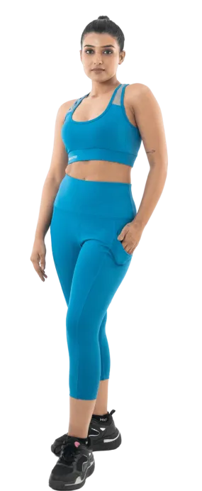 Sea Port Blue High Waist Capri Pant