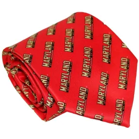 UMD Athletic Logo Pattern (Red) / Tie