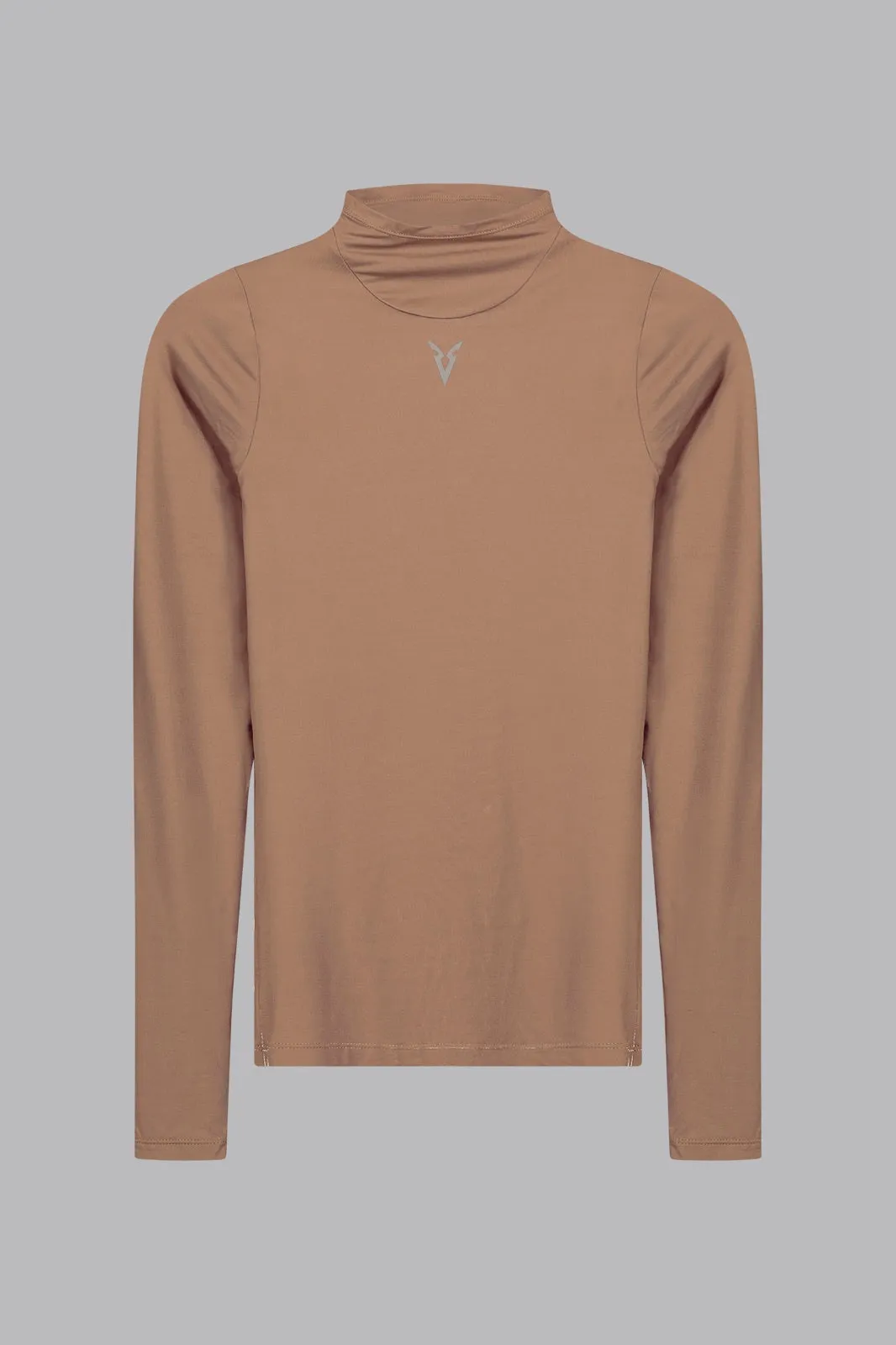 V_SKYN LONG SLEEVE T-SHIRT - Tan