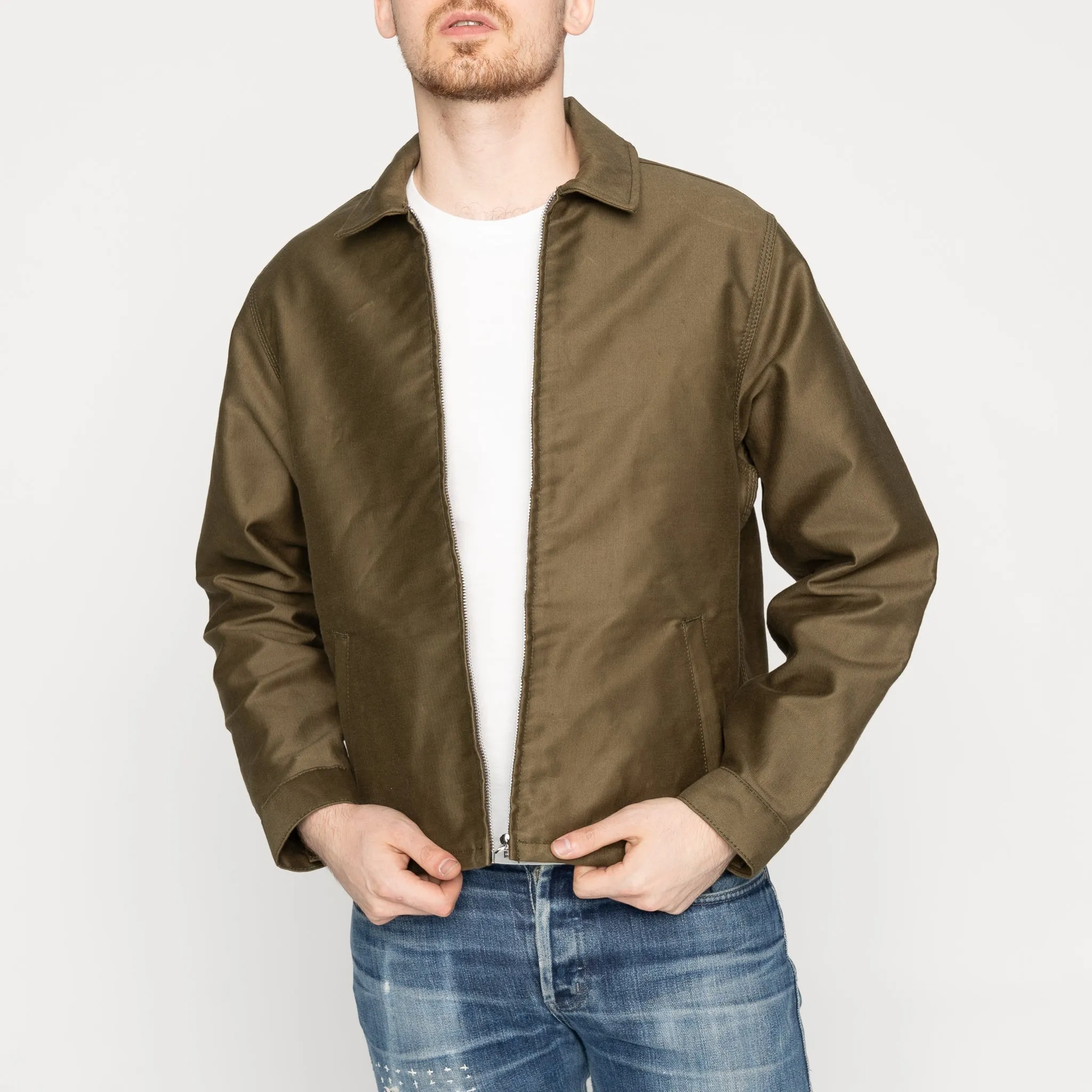 Zip Jacket - Brushed Jungle Cloth - Army